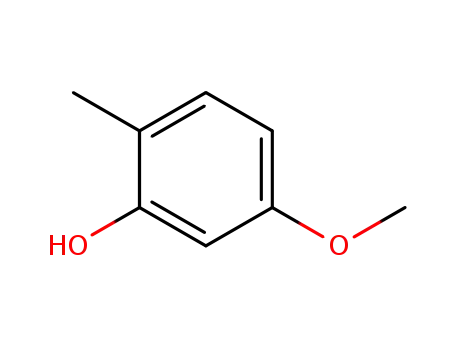 Molecular Structure of 20734-74-1 (2-hydroxy-4-Methoxytoluene)