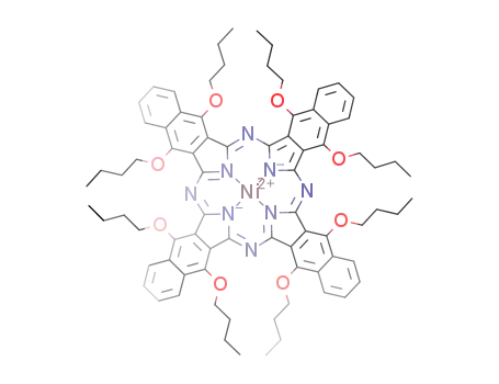 Molecular Structure of 155773-70-9 (Nickel,[5,9,14,18,23,27,32,36-octabutoxy-37H,39H-tetranaphtho[2,3-b:2',3'-g:2'',3''-l:2''',3'''-q]porphyrazinato(2-)-kN37,kN38,kN39,kN40]-, (SP-4-1)-)