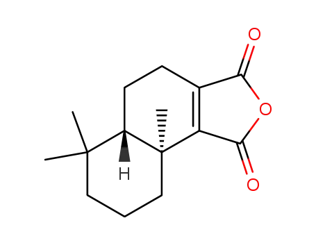 Molecular Structure of 6754-56-9 ((5aS)-6,6,9aβ-Trimethyl-4,5,5aα,6,7,8,9,9a-octahydronaphtho[1,2-c]furan-1,3-dione)