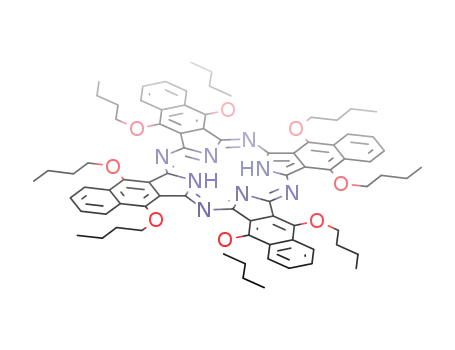 Molecular Structure of 105528-25-4 (5,9,14,18,23,27,32,36-OCTABUTOXY- 2,3-NAPHTHALOCYANINE)