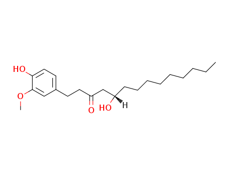 23513-15-7,10-Gingerol,3-Tetradecanone,5-hydroxy-1-(4-hydroxy-3-methoxyphenyl)-, (S)- (8CI);(+)-(S)-[10]-Gingerol;[10]-Gingerol;