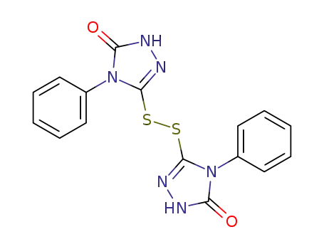 Molecular Structure of 60172-88-5 (4,4'-diphenyl-2,4,2',4'-tetrahydro-5,5'-disulfanediyl-bis-[1,2,4]triazol-3-one)