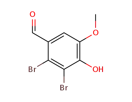 Molecular Structure of 2973-75-3 (2,3-DIBROMO-4-HYDROXY-5-METHOXYBENZALDEHYDE)