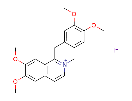 Isoquinolinium,1-[(3,4-dimethoxyphenyl)methyl]-6,7-dimethoxy-2-methyl-, iodide (1:1)
