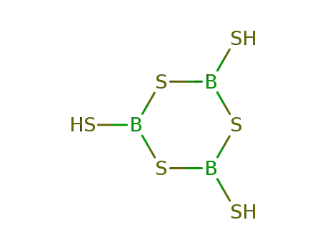 Molecular Structure of 13703-97-4 (2,4,6-tris-sulfanyl-1,3,5,2,4,6-trithiatriborinane)