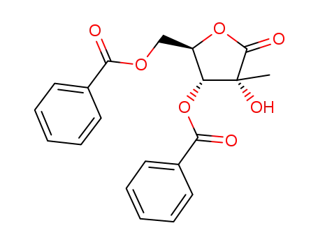 Molecular Structure of 729596-46-7 (3,5-di-O-benzoyl-2-C-methyl-D-ribono-γ-lactone)