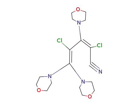 Molecular Structure of 82313-45-9 ((Z)-1,3-Dichlor-2,4,4-trimorpholino-1,3-butadien-1-carbonitril)