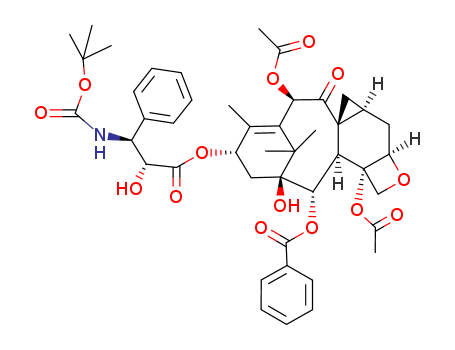 Benzenepropanoic acid, β-[[(1,1-dimethylethoxy)carbonyl]amino]-α-hydroxy-, (1S,2S,4S,7R,8aR,9aS,10aR,12aS,12bR)-7,12a-bis(acetyloxy)-1-(benzoyloxy)-1,3,4,7,8,9,9a,10,10a,12,12a,12b-dodecahydro-2-hyd