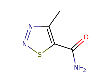 Molecular Structure of 175136-67-1 (4-METHYL-1,2,3-THIADIAZOLE-5-CARBOXAMIDE)