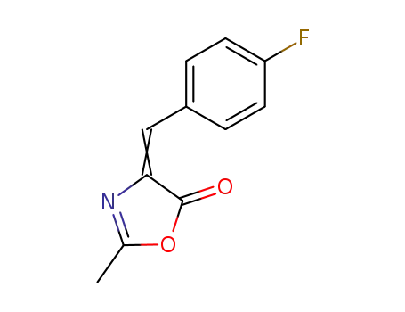 Molecular Structure of 586-08-3 (4-[(4-Fluorophenyl)methylene]-2-methyl-5(4H)-oxazolone)