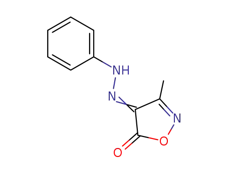 Molecular Structure of 6017-59-0 (4,5-Isoxazoledione, 3-methyl-, 4-(phenylhydrazone))