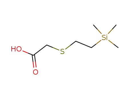 Molecular Structure of 18269-42-6 (2-(CARBOXYMETHYLTHIO)ETHYLTRIMETHYLSILANE)