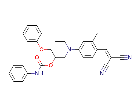 Molecular Structure of 32089-70-6 (2-[4-(2,2-dicyanovinyl)-N-ethyl-3-methylanilino]-1-(phenoxymethyl)ethyl carbanilate)