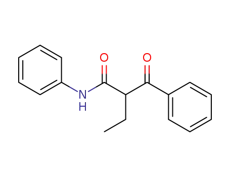 Molecular Structure of 39510-54-8 (Benzenepropanamide, a-ethyl-b-oxo-N-phenyl-)