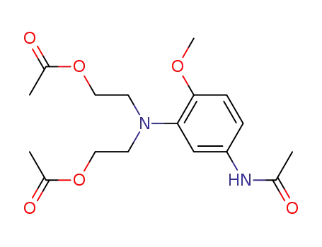 Molecular Structure of 23128-51-0 (3-(N,N-Diacetoxyethyl)amino-4-methoxyacetanilide)