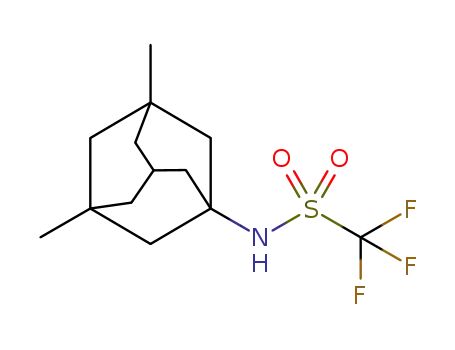 Molecular Structure of 1309688-17-2 (N-((1,3,5,7)-3,5-dimethyladamantan-1-yl)-1,1,1-trifluoromethanesulfonamide)