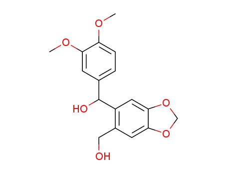 Molecular Structure of 473253-67-7 ((3,4-dimethoxyphenyl)-(6-hydroxymethyl-benzo[1,3]dioxol-5-yl)methanol)