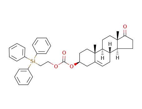 Molecular Structure of 1310361-06-8 (3β-[2-(triphenylsilyl)ethoxycarbonyloxy]androst-5-en-17-one)