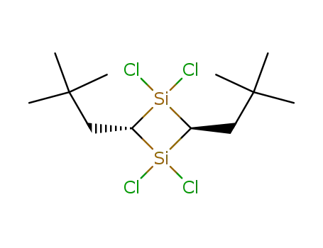 Molecular Structure of 118853-33-1 ((E)-1,1,3,3-Tetrachlor-2,4-dineopentyl-1,3-disilacyclobutan)