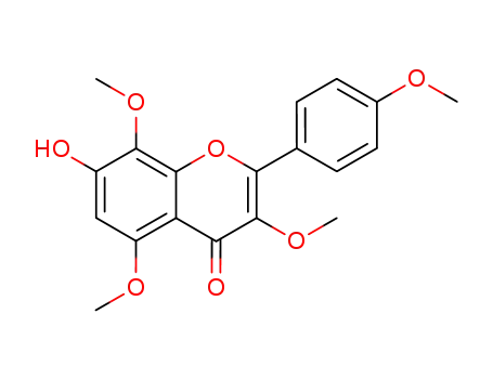 Molecular Structure of 85734-53-8 (7-hydroxy-3,4',5,8-tetramethoxyflavone)