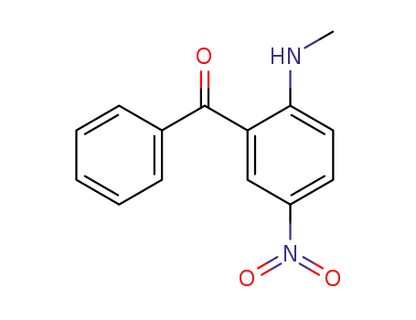 Molecular Structure of 4958-56-9 (2-METHYLAMINO-5-NITROBENZOPHENONE)