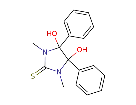 Molecular Structure of 1195504-76-7 (4,5-dihydroxy-1,3-dimethyl-4,5-diphenyltetrahydroimidazole-2-thione)