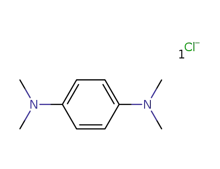 Molecular Structure of 637-01-4 (N,N,N',N'-Tetramethyl-p-phenylenediamine dihydrochloride)