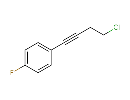 Molecular Structure of 1183278-95-6 (1-(4-chlorobut-1-yn-1-yl)-4-fluorobenzene)