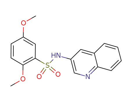 Molecular Structure of 496014-13-2 (Benzenesulfonamide, 2,5-dimethoxy-N-3-quinolinyl-)