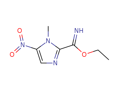 Molecular Structure of 1615-60-7 (1H-Imidazole-2-carboximidic acid, 1-methyl-5-nitro-, ethyl ester)