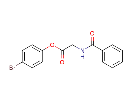 Molecular Structure of 91632-01-8 (Glycine, N-benzoyl-, 4-bromophenyl ester)