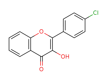 Molecular Structure of 19275-70-8 (2-(4-chlorophenyl)-3-hydroxy-4H-chromen-4-one)