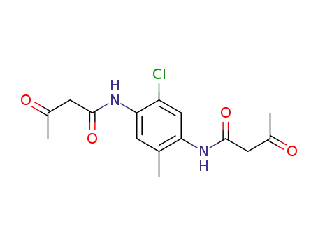 Molecular Structure of 41131-65-1 (N,N'-(2-Chloro-5-methyl-1,4-phenylene)bis(3-oxobutyramide))