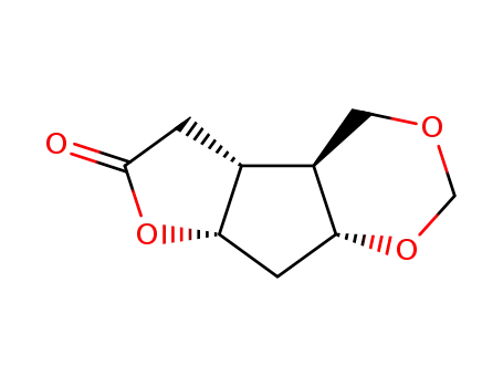 Molecular Structure of 109122-52-3 ((4aS,4bR,7aS,8aR)-Hexahydro-furo[3',2':3,4]cyclopenta[1,2-d][1,3]dioxin-6-one)