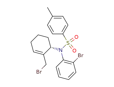 Molecular Structure of 350678-16-9 (Benzenesulfonamide,
N-[(1S)-2-(bromomethyl)-2-cyclohexen-1-yl]-N-(2-bromophenyl)-4-meth
yl-)