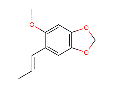 Molecular Structure of 194605-01-1 (1,3-Benzodioxole, 5-methoxy-6-(1E)-1-propenyl-)