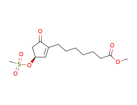 Molecular Structure of 251659-67-3 (7-((S)-3-Methanesulfonyloxy-5-oxo-cyclopent-1-enyl)-heptanoic acid methyl ester)