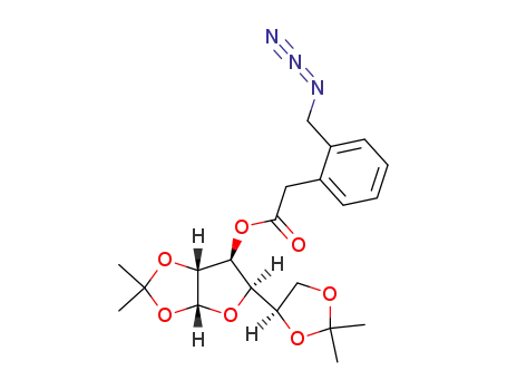 Molecular Structure of 428500-97-4 (3-O-(2-azidomethyl)phenylacetyl-1,2:5,6-di-O-isopropylidene-α-D-glucofuranose)