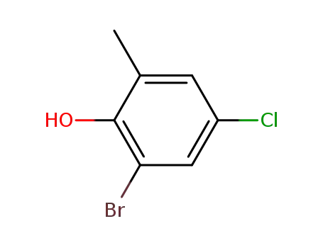 Molecular Structure of 54852-68-5 (2-Methyl-4-chloro-6-bromophenol)