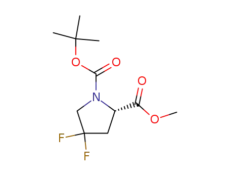 Molecular Structure of 203866-17-5 (BOC-4,4-DIFLUORO-L-PROLINE METHYL ESTER)