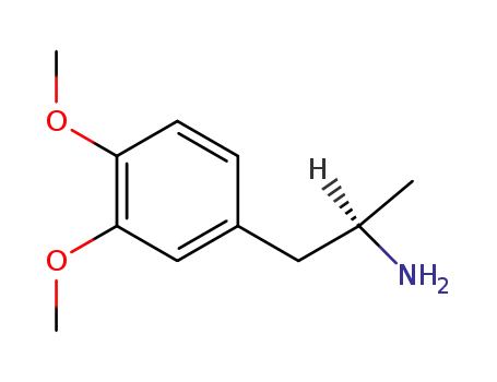 Molecular Structure of 64778-78-5 ((R)-1-(3,4-DIMETHOXYPHENYL) 2-PROPANAMINE)