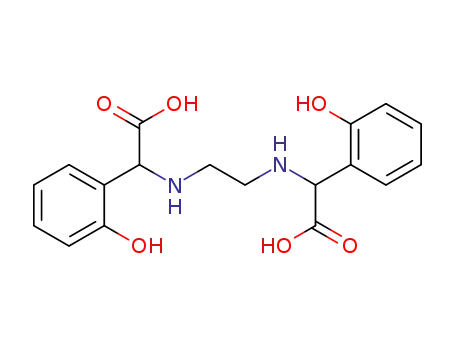 Molecular Structure of 1170-02-1 (Ethylenediamine-N,N'-bis((2-hydroxyphenyl)acetic acid))