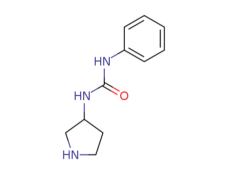 Molecular Structure of 19996-87-3 (1-Phenyl-3-(pyrrolidin-3-yl)urea)
