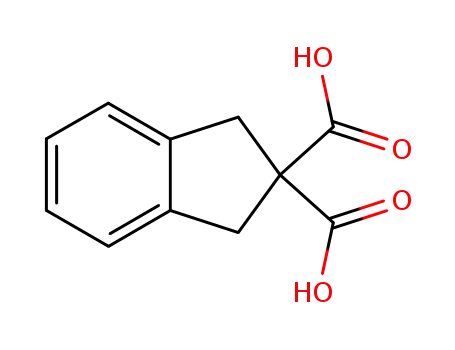 Molecular Structure of 2437-08-3 (INDAN-2 2-DICARBOXYLIC ACID  97)