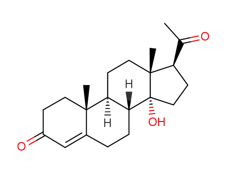 Molecular Structure of 16031-66-6 (14-Hydroxyprogesterone)