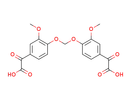 Molecular Structure of 5446-97-9 (2-[3-methoxy-4-[(2-methoxy-4-oxalo-phenoxy)methoxy]phenyl]-2-oxo-acetic acid)
