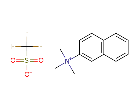 Molecular Structure of 1469537-96-9 (N,N,N-trimethyl-2-naphthalenaminium trifluoromethanesulfonate)