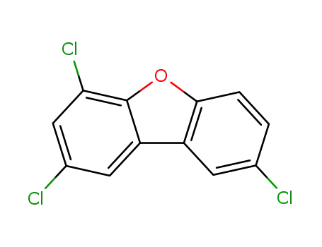 Molecular Structure of 54589-71-8 (2,4,8-TRICHLORODIBENZOFURAN)
