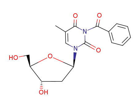 Molecular Structure of 94189-75-0 (N<sup>3</sup>-benzoyl thymidine)