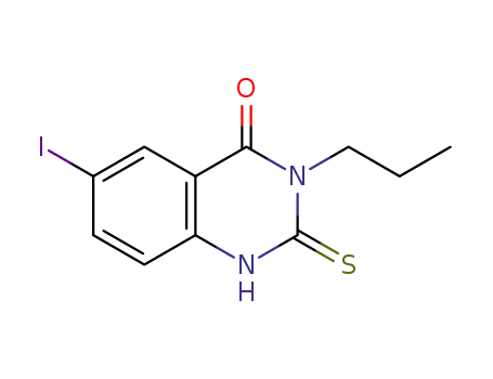 Molecular Structure of 200938-58-5 (6-iodo-3-propyl-2-thioxo-2,3-dihydroquinazolin-4(1H)-one)